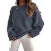 image:imageANRABESS Womens Oversized Sweaters 2026 Long Sleeve Fuzzy Knit Casual Chunky Pullover Sweater Fall Outfits ClothesDark Grey