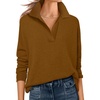 image:imageANRABESS Womens Polo V Neck Long Sleeve Sweaters Lightweight Dressy Casual Business Basic Knit Pullover Top 2026 Fall Outfits Royal Blue Large