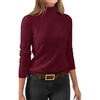 image:imageANRABESS Womens Turtleneck Long Sleeve Sweater Tops Casual Soft Knit Fit Lightweight Basic Pullover 2026 Fall Work OutfitsWine Red