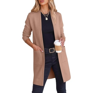 image:imageANRABESS Cardigan Sweater for Women Casual 2026 Fall Fashion Coat Long Sleeve Open Front Knit Coatigan OutwearLight Camel