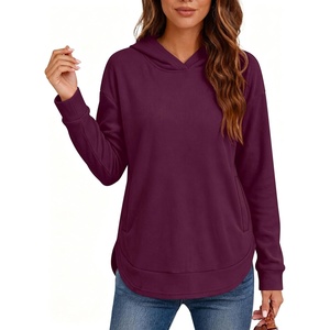 image:imageANRABESS Hoodies for Women Comfy Casual Loose SweatshirtFall Long Sleeve Fleece Pullover Tunic Tops for Work amp DailyDark Plum