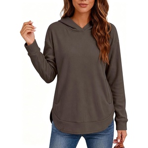 image:imageANRABESS Hoodies for Women Comfy Casual Loose SweatshirtFall Long Sleeve Fleece Pullover Tunic Tops for Work amp DailyDeep Brown