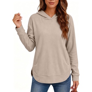 image:imageANRABESS Hoodies for Women Comfy Casual Loose SweatshirtFall Long Sleeve Fleece Pullover Tunic Tops for Work amp DailyGrey Beige