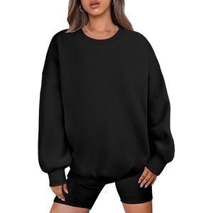 image:imageANRABESS Oversized Sweatshirt for Women Crewneck Y2K Hoodies Fleece Casual Comfy Pullover Top Fall Outfits Clothes 2026Black