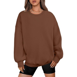 image:imageANRABESS Oversized Sweatshirt for Women Crewneck Y2K Hoodies Fleece Casual Comfy Pullover Top Fall Outfits Clothes 2026Coffee