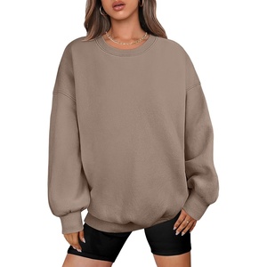 image:imageANRABESS Oversized Sweatshirt for Women Crewneck Y2K Hoodies Fleece Casual Comfy Pullover Top Fall Outfits Clothes 2026Light Brown