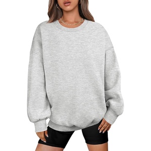 image:imageANRABESS Oversized Sweatshirt for Women Crewneck Y2K Hoodies Fleece Casual Comfy Pullover Top Fall Outfits Clothes 2026Light Gray