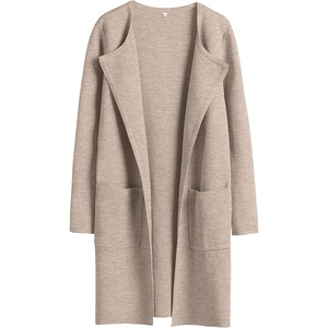 image:imageANRABESS Womens Cardigan Sweater Open Front Knit Long Coatigan Dressy Casual Jacket Coat 2026 Fall Outfits Classy ClothesDeep Apricort