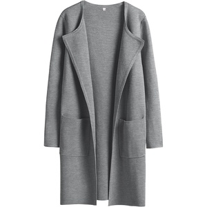 image:imageANRABESS Womens Cardigan Sweater Open Front Knit Long Coatigan Dressy Casual Jacket Coat 2026 Fall Outfits Classy ClothesDeep Gray