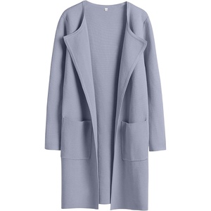 image:imageANRABESS Womens Cardigan Sweater Open Front Knit Long Coatigan Dressy Casual Jacket Coat 2026 Fall Outfits Classy ClothesGray Blue