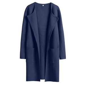 image:imageANRABESS Womens Cardigan Sweater Open Front Knit Long Coatigan Dressy Casual Jacket Coat 2026 Fall Outfits Classy ClothesNavy Blue