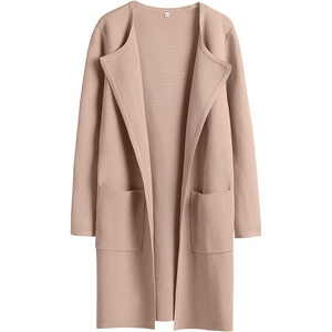 image:imageANRABESS Womens Cardigan Sweater Open Front Knit Long Coatigan Dressy Casual Jacket Coat 2026 Fall Outfits Classy ClothesPeachy Khaki