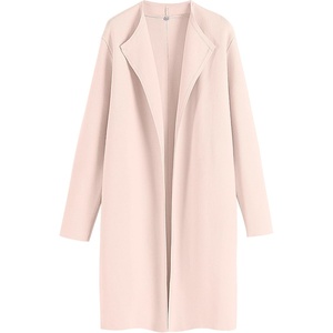image:imageANRABESS Womens Long Cardigans Sweater 2026 Fall Dressy Casual Lapel Knit Warm Trench Coatigan Oversized Blazer Jacket CoatLight Apricot