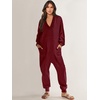 image:imageANRABESS Jumpsuits for Women 2026 Fall Long Sleeve Casual Loose Fit Romper Lounge One Piece Pajamas Outfits JumperBurgundy