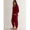 image:imageANRABESS Jumpsuits for Women 2026 Fall Long Sleeve Casual Loose Fit Romper Lounge One Piece Pajamas Outfits JumperBurgundy