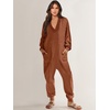 image:imageANRABESS Jumpsuits for Women 2026 Fall Long Sleeve Casual Loose Fit Romper Lounge One Piece Pajamas Outfits JumperBurnt Orange