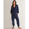 image:imageANRABESS Jumpsuits for Women 2026 Fall Long Sleeve Casual Loose Fit Romper Lounge One Piece Pajamas Outfits JumperDeep Blue