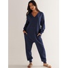 image:imageANRABESS Jumpsuits for Women 2026 Fall Long Sleeve Casual Loose Fit Romper Lounge One Piece Pajamas Outfits JumperDeep Blue