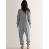 image:imageANRABESS Jumpsuits for Women 2026 Fall Long Sleeve Casual Loose Fit Romper Lounge One Piece Pajamas Outfits JumperGrey