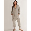 image:imageANRABESS Jumpsuits for Women 2026 Fall Long Sleeve Casual Loose Fit Romper Lounge One Piece Pajamas Outfits JumperGrey Beige