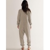 image:imageANRABESS Jumpsuits for Women 2026 Fall Long Sleeve Casual Loose Fit Romper Lounge One Piece Pajamas Outfits JumperGrey Beige