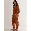 image:imageANRABESS Jumpsuits for Women 2026 Fall Long Sleeve Casual Loose Fit Romper Lounge One Piece Pajamas Outfits JumperOrange