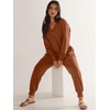 image:imageANRABESS Jumpsuits for Women 2026 Fall Long Sleeve Casual Loose Fit Romper Lounge One Piece Pajamas Outfits JumperOrange