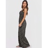 image:imageANRABESS Jumpsuits for Women Casual Smocked Sleeveless Wide Leg Comfy Rompers With Pockets Summer Vacation amp Dressy WearBlack Floral