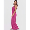 image:imageANRABESS Jumpsuits for Women Casual Smocked Sleeveless Wide Leg Comfy Rompers With Pockets Summer Vacation amp Dressy WearHot Pink
