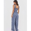 image:imageANRABESS Jumpsuits for Women Casual Smocked Sleeveless Wide Leg Comfy Rompers With Pockets Summer Vacation amp Dressy WearNavy Floral