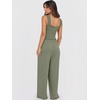 image:imageANRABESS Jumpsuits for Women Casual Smocked Sleeveless Wide Leg Comfy Rompers With Pockets Summer Vacation amp Dressy WearOlive