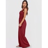 image:imageANRABESS Jumpsuits for Women Casual Smocked Sleeveless Wide Leg Comfy Rompers With Pockets Summer Vacation amp Dressy WearWine Red