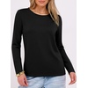 image:imageANRABESS Long Sleeve Shirts for WomenSoft Stretchy WrinkleFree TopsCasual Crew Neck T Shirt for Work Daily FallBlack