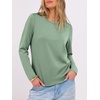 image:imageANRABESS Long Sleeve Shirts for WomenSoft Stretchy WrinkleFree TopsCasual Crew Neck T Shirt for Work Daily FallLight Green