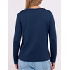 image:imageANRABESS Long Sleeve Shirts for WomenSoft Stretchy WrinkleFree TopsCasual Crew Neck T Shirt for Work Daily FallNavy Blue