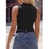 image:imageANRABESS Mock Neck Tank Tops Sweaters Wool Blend Sleeveless Soft Fitted Business Casual Sweater Shirts Summer Fall ClothesBlack