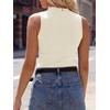 image:imageANRABESS Mock Neck Tank Tops Sweaters Wool Blend Sleeveless Soft Fitted Business Casual Sweater Shirts Summer Fall ClothesCream White
