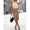 image:imageANRABESS Mock Neck Tank Tops Sweaters Wool Blend Sleeveless Soft Fitted Business Casual Sweater Shirts Summer Fall ClothesParchment