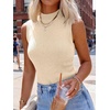 image:imageANRABESS Mock Neck Tank Tops Sweaters Wool Blend Sleeveless Soft Fitted Business Casual Sweater Shirts Summer Fall ClothesParchment