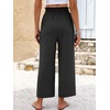 image:imageANRABESS Palazzo Pants for Women Summer Casual Flowy High Waist Wide Leg Capri Pants 2026 Loose Lounge Cropped Beach TrousersBlack