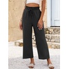 image:imageANRABESS Palazzo Pants for Women Summer Casual Flowy High Waist Wide Leg Capri Pants 2026 Loose Lounge Cropped Beach TrousersBlack