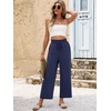 image:imageANRABESS Palazzo Pants for Women Summer Casual Flowy High Waist Wide Leg Capri Pants 2026 Loose Lounge Cropped Beach TrousersNavy Blue