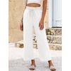 image:imageANRABESS Palazzo Pants for Women Summer Casual Flowy High Waist Wide Leg Capri Pants 2026 Loose Lounge Cropped Beach TrousersWhite