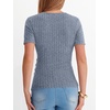 image:imageANRABESS Shirts for Women V Neck Short Sleeve Sexy Top Ribbed Slim Fit Dressy Casual 2026 Comfy Daily Wear amp Going OutBlue