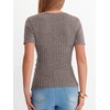 image:imageANRABESS Shirts for Women V Neck Short Sleeve Sexy Top Ribbed Slim Fit Dressy Casual 2026 Comfy Daily Wear amp Going OutCool Ash Brown