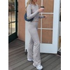 image:imageANRABESS Women 2 Piece Lounge SetCrop Top amp Fold Over Flare Pants Soft Stretch Fabric Matching Outfit for Yoga Casual WearGrey
