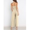 image:imageANRABESS Women Summer Dressy Jumpsuits One Shoulder Sleeveless Casual Wide Leg Pants Romper Jumper 2026 Trendy Fall OutfitsBeige