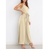 image:imageANRABESS Women Summer Dressy Jumpsuits One Shoulder Sleeveless Casual Wide Leg Pants Romper Jumper 2026 Trendy Fall OutfitsBeige
