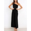 image:imageANRABESS Women Summer Dressy Jumpsuits One Shoulder Sleeveless Casual Wide Leg Pants Romper Jumper 2026 Trendy Fall OutfitsBlack
