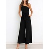 image:imageANRABESS Women Summer Dressy Jumpsuits One Shoulder Sleeveless Casual Wide Leg Pants Romper Jumper 2026 Trendy Fall OutfitsBlack